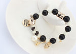 New Arrival Fashion Wrap Cuff Charms Crystal simulated Pearl Beads Hearts Elastic Force Bracelet For Women Jewelry Wholesale
