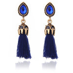 Long Tassel Earrings for women Pendientes Fashion Jewelry black and red colors female gifts