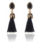 Long Tassel Earrings for women Pendientes Fashion Jewelry black and red colors female gifts