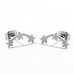 Multiple Silver Stainless Steel Cute Stud Earrings for Women Girls 2018 Fashion Minimalist Earrings Carnations Jewlery Gifts