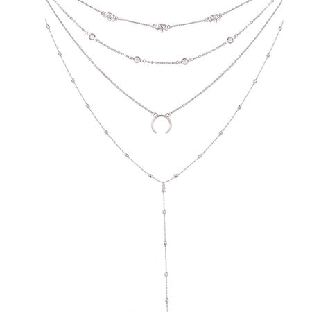 Gold color Choker Necklace for women Long moon Tassel Pendant Chain Necklaces & Pendants Laces velvet chokers Fashion Jewelry