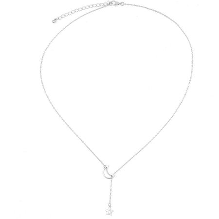 Gold color Choker Necklace for women Long moon Tassel Pendant Chain Necklaces & Pendants Laces velvet chokers Fashion Jewelry