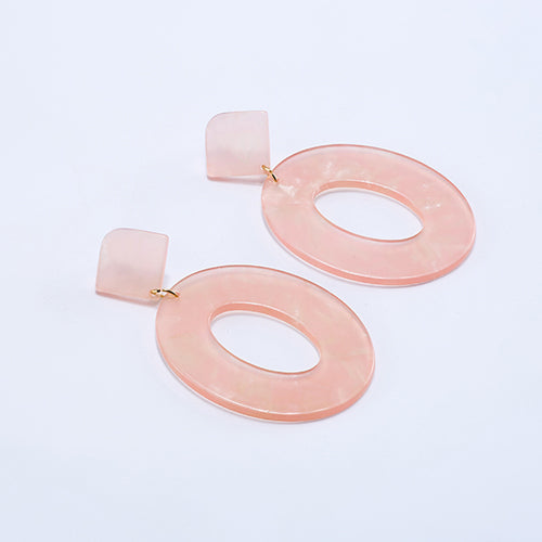2018 Fashion ZA Jewelry Acrylic Resin Oval Dangle Earrings For Women Geometry Big Circle Tortoiseshell Earrings Acetate Brincos
