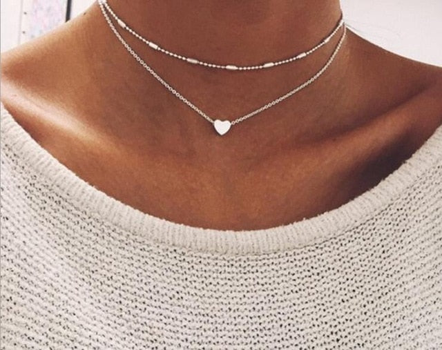 2016 Hottest Fashion Casual Personality Circle Lariat Pendant Gold Color Necklace High Quality Simple Choker Necklaces Women