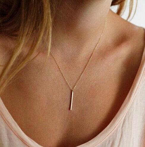 2016 Hottest Fashion Casual Personality Circle Lariat Pendant Gold Color Necklace High Quality Simple Choker Necklaces Women