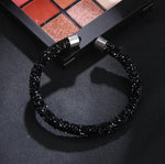 RscvonM Exquisite Crystal Cuff Bracelet Brand Open Bangles Pulseira Feminina For Women Bijoux New Fashion Jewelry Gift Bangles