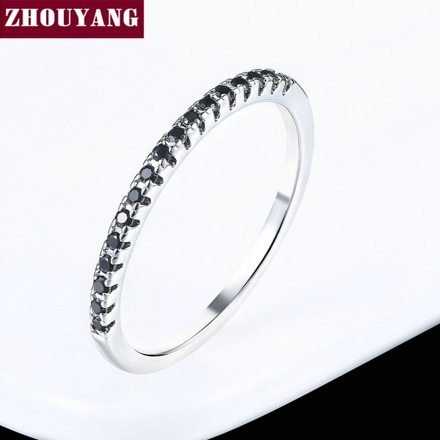 Wedding Ring For Women Man Concise Classical Multicolor Mini Cubic Zirconia Rose Gold Color Fashion Jewelry R132 R133 ZHOUYANG