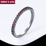 Wedding Ring For Women Man Concise Classical Multicolor Mini Cubic Zirconia Rose Gold Color Fashion Jewelry R132 R133 ZHOUYANG