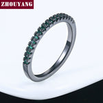 Wedding Ring For Women Man Concise Classical Multicolor Mini Cubic Zirconia Rose Gold Color Fashion Jewelry R132 R133 ZHOUYANG