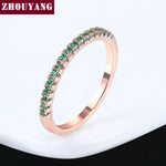 Wedding Ring For Women Man Concise Classical Multicolor Mini Cubic Zirconia Rose Gold Color Fashion Jewelry R132 R133 ZHOUYANG