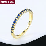 Wedding Ring For Women Man Concise Classical Multicolor Mini Cubic Zirconia Rose Gold Color Fashion Jewelry R132 R133 ZHOUYANG