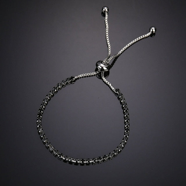 MissCyCy Luxurious Crystal Bracelet Silver Color Adjustable Infinity Charm Bracelets for Women Fashion Jewelry 2018 New