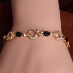 MISANANRYNE New 5 colors Beautiful Bracelet for Women Colorful Austrian Crystal Fashion Heart Chain Bracelet Wholesale