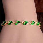 MISANANRYNE New 5 colors Beautiful Bracelet for Women Colorful Austrian Crystal Fashion Heart Chain Bracelet Wholesale