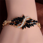 MISANANRYNE New 5 colors Beautiful Bracelet for Women Colorful Austrian Crystal Fashion Heart Chain Bracelet Wholesale