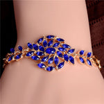 MISANANRYNE New 5 colors Beautiful Bracelet for Women Colorful Austrian Crystal Fashion Heart Chain Bracelet Wholesale
