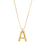 Initial Letters Necklace Women Gold Color Chain 2018 Fashion Long Necklaces Big Pendant Boho Statement Necklace Collier Femme