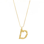 Initial Letters Necklace Women Gold Color Chain 2018 Fashion Long Necklaces Big Pendant Boho Statement Necklace Collier Femme