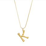 Initial Letters Necklace Women Gold Color Chain 2018 Fashion Long Necklaces Big Pendant Boho Statement Necklace Collier Femme