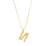 Initial Letters Necklace Women Gold Color Chain 2018 Fashion Long Necklaces Big Pendant Boho Statement Necklace Collier Femme