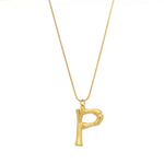 Initial Letters Necklace Women Gold Color Chain 2018 Fashion Long Necklaces Big Pendant Boho Statement Necklace Collier Femme