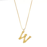 Initial Letters Necklace Women Gold Color Chain 2018 Fashion Long Necklaces Big Pendant Boho Statement Necklace Collier Femme