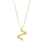 Initial Letters Necklace Women Gold Color Chain 2018 Fashion Long Necklaces Big Pendant Boho Statement Necklace Collier Femme
