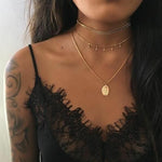 Gold color Choker Necklace for women Short crystal stars Pendant Chain Necklaces & Pendants Laces velvet chokers Fashion Jewelry