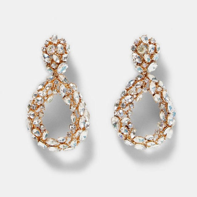 Best lady Fashion ZA Resin Drop Earring For Women Wedding Jewelry Boho Elegant Shiny Dangle Statement Earrings Christmas Gifts