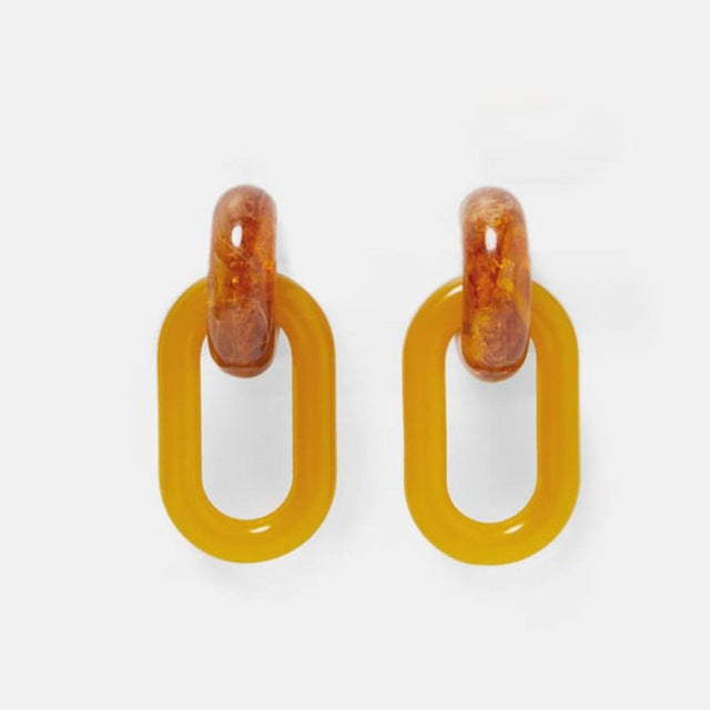 Best lady Fashion ZA Resin Drop Earring For Women Wedding Jewelry Boho Elegant Shiny Dangle Statement Earrings Christmas Gifts