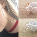 30-100MM Big Hoop Earrings Sexy Earrings Accessories Fashion Exaggerated Hoop Ear Loop Smooth Circle for Women Girl's Jewelry