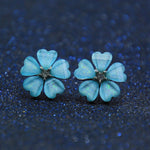 Korean Style Cute Flower Stud Earrings For Women 2018 New Fashion Sweet Earrings Femme Brinco Wholesale Jewelry