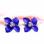 Korean Style Cute Flower Stud Earrings For Women 2018 New Fashion Sweet Earrings Femme Brinco Wholesale Jewelry