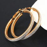 Simple fashion gold color Silver plated geometric big round earrings for women fashion big hollow drop earrings jewelry