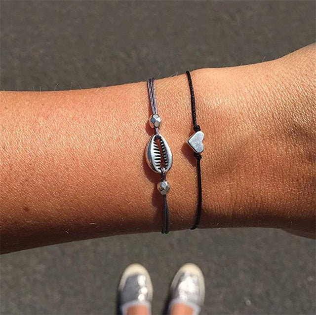 4 Pcs/ Set Classic Arrow Knot Round Crystal Multilayer Adjustable Open Bracelet Set Women Fashion Party Jewelry Multiple Styles