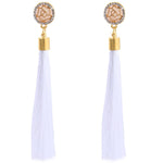 Black Crystal Flower Fringe Earings Earing Geometric Long Dangle Tassel Earrings For Women 2018 Fashion Jewelry Oorbellen Gift