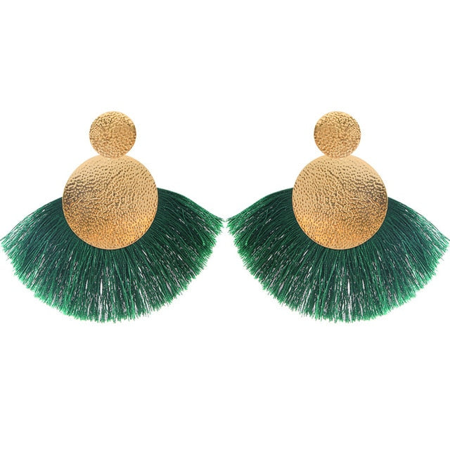 Black Crystal Flower Fringe Earings Earing Geometric Long Dangle Tassel Earrings For Women 2018 Fashion Jewelry Oorbellen Gift