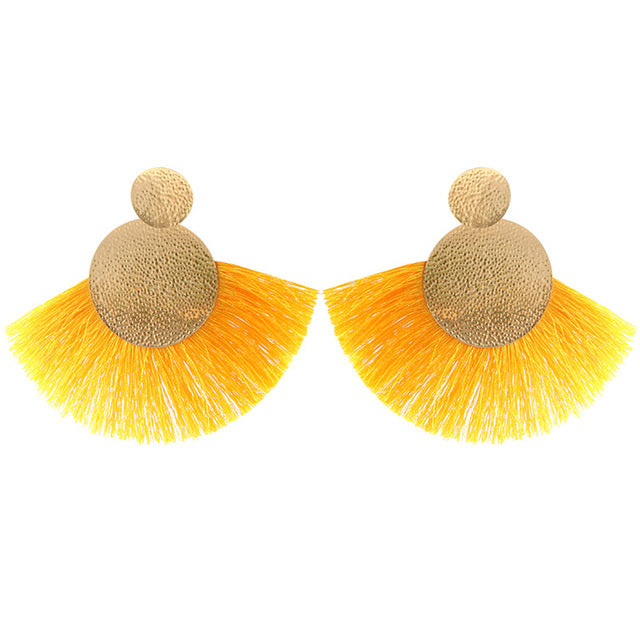 Black Crystal Flower Fringe Earings Earing Geometric Long Dangle Tassel Earrings For Women 2018 Fashion Jewelry Oorbellen Gift