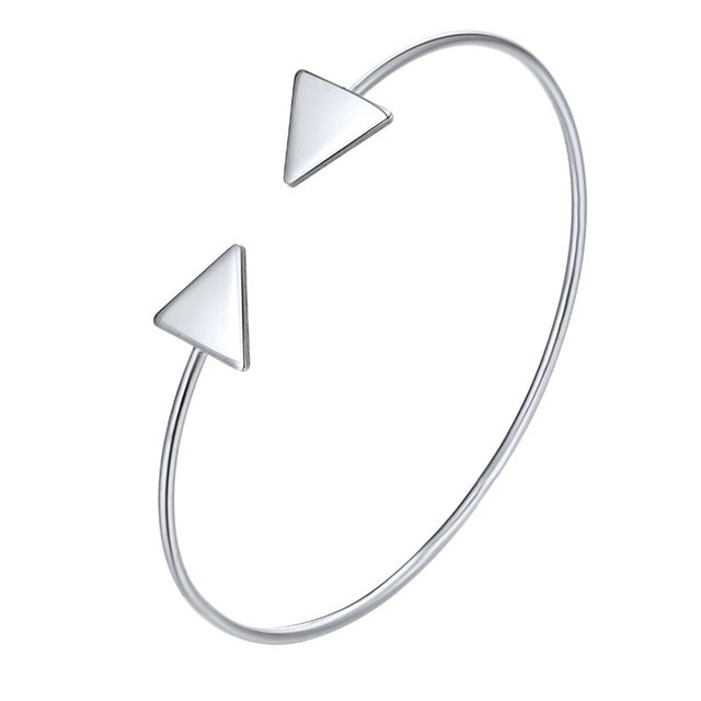 KISS WIFE 5Pcs/Set Fashion Punk Gold Chain Moon Leaf Crystal Geometry Open Bracelet Set Women Charm Beach Jewelry Drop Shipping