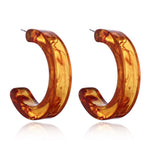 2018 Fashion Jewelry Leopard Acrylic Resin Oval Dangle Earrings For Women Geometry Big Circle Square Earrings Acetate Brincos