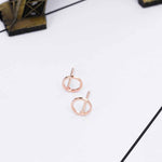 FAMSHIN 2019 Best selling NEW Women Fashion Simple Gold Silver Black Stud Earring Punk Rock Retro Circle Earring Piercing