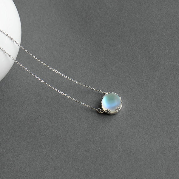 Thaya Aurora Necklace Halo Crystal Gemstone s925 Silver Scale Light Forest Women Pendant Necklace Elegant fashion Grils Jewelry