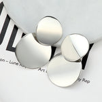 LOVBEAFAS Statement Earrings 2019 Fashion Metal Earrings For Women Gold And Silver Jewelry Simple Vintage Drop Dangle Earrings