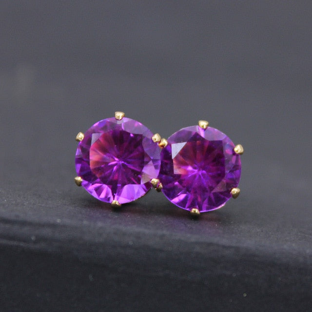 2019 new fashion brand jewelry crystal stud earrings for women tiny simple crown earrings Christmas gift