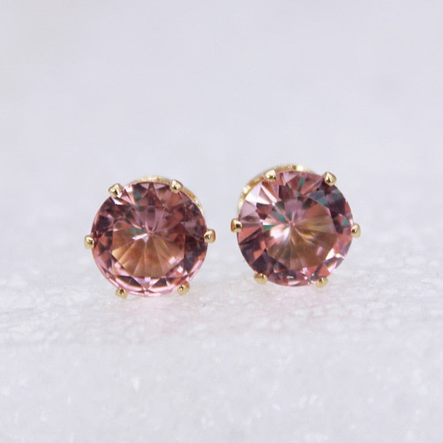 2019 new fashion brand jewelry crystal stud earrings for women tiny simple crown earrings Christmas gift