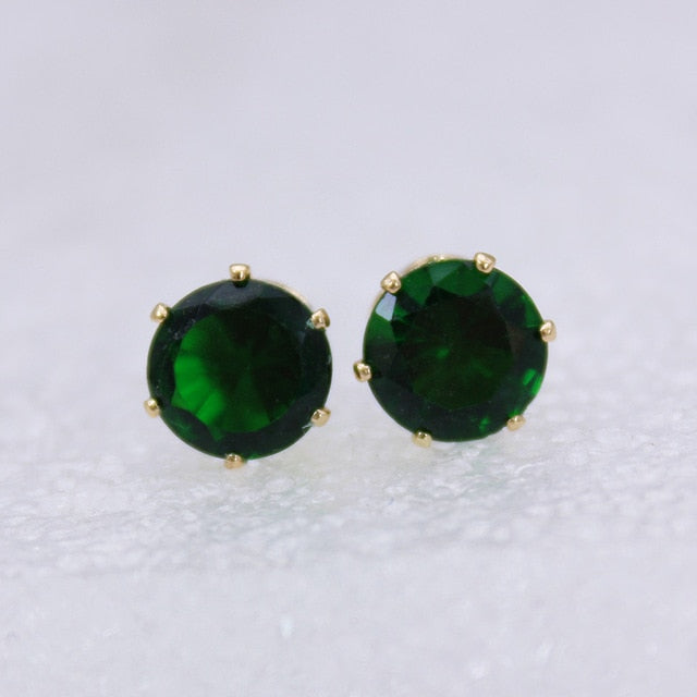 2019 new fashion brand jewelry crystal stud earrings for women tiny simple crown earrings Christmas gift