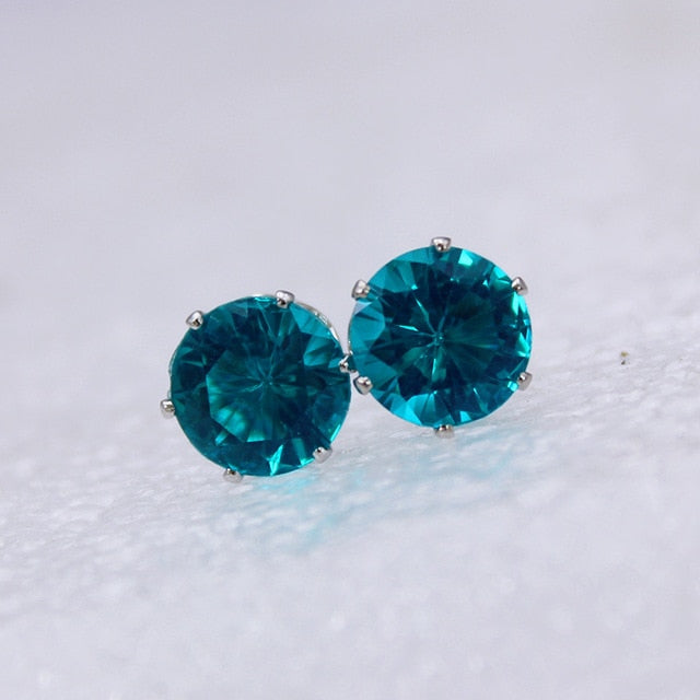 2019 new fashion brand jewelry crystal stud earrings for women tiny simple crown earrings Christmas gift