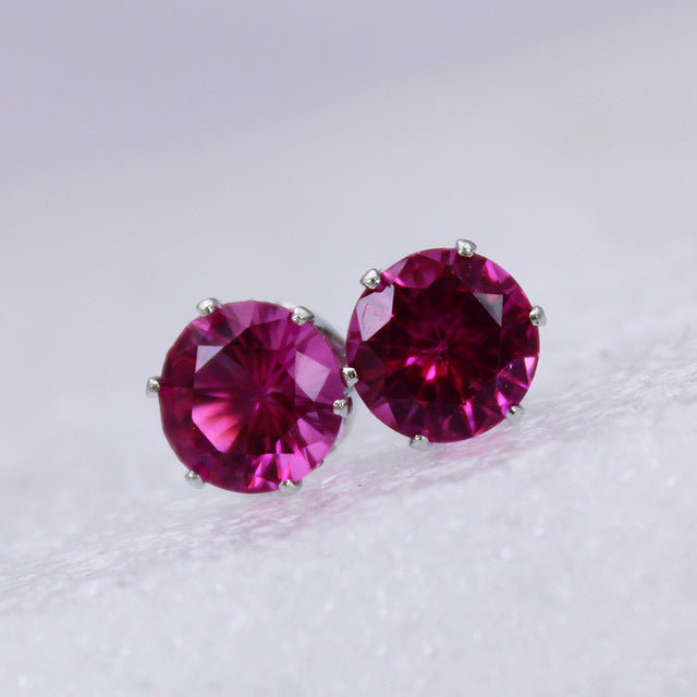 2019 new fashion brand jewelry crystal stud earrings for women tiny simple crown earrings Christmas gift