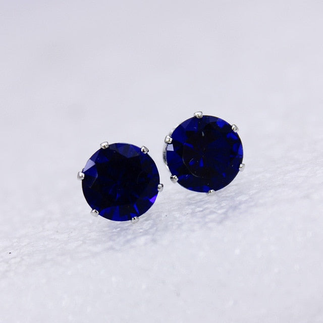 2019 new fashion brand jewelry crystal stud earrings for women tiny simple crown earrings Christmas gift