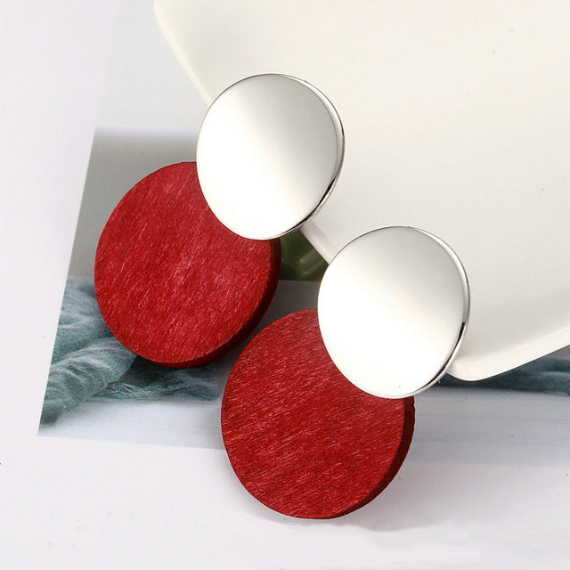 LOVBEAFAS Statement Earrings 2019 Fashion Metal Earrings For Women Gold And Silver Jewelry Simple Vintage Drop Dangle Earrings